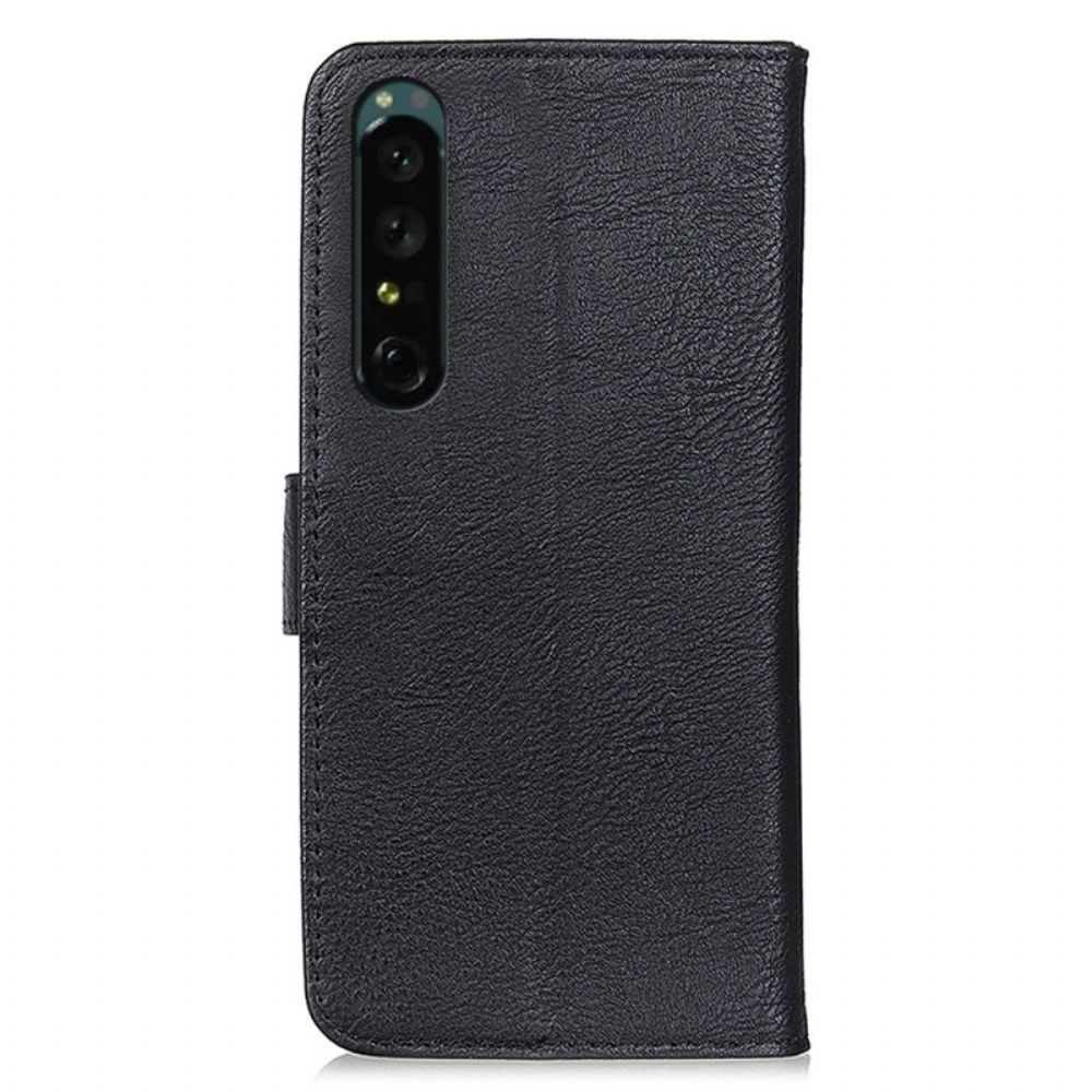 Folio-hoesje voor Sony Xperia 1 IV Imitatieleer Khazneh
