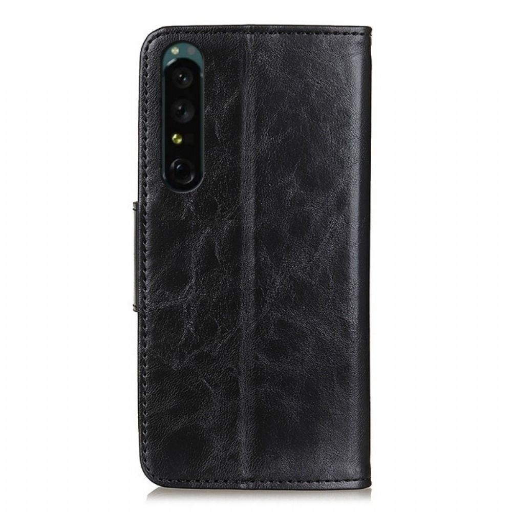 Folio-hoesje voor Sony Xperia 1 IV Vintage Gesp Splitleer