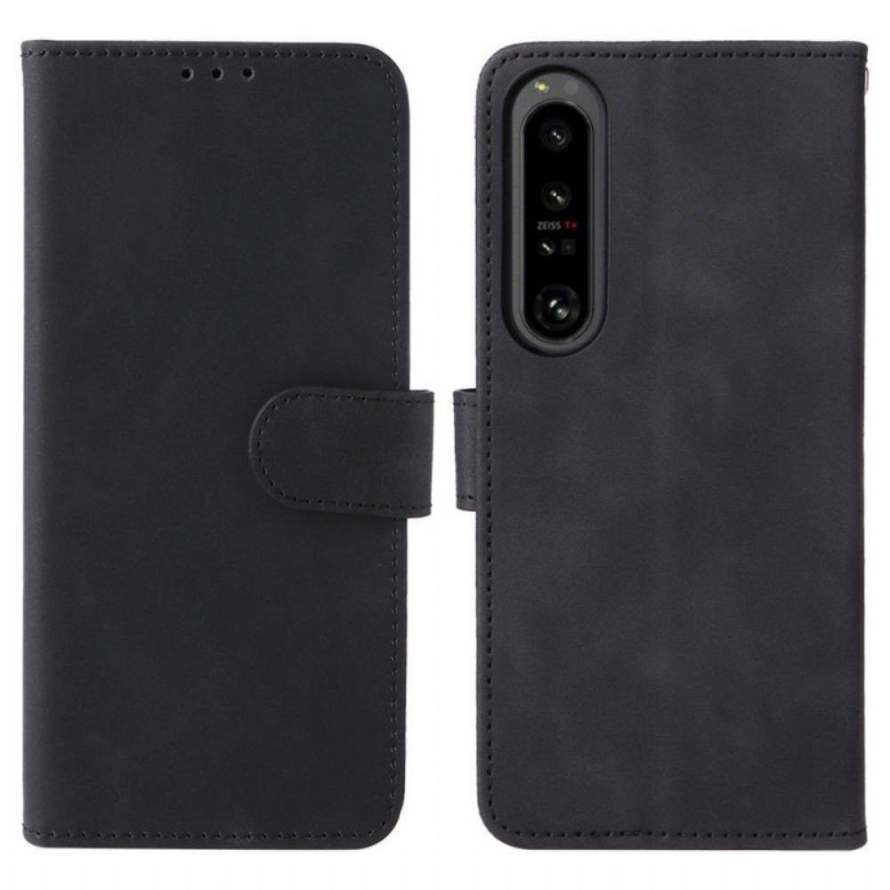 Leren Hoesje voor Sony Xperia 1 IV Met Ketting Effen Strappy