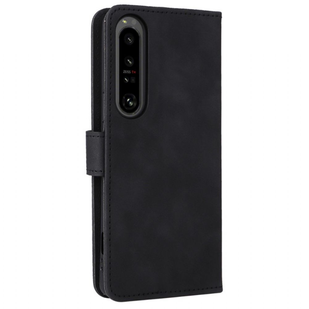 Leren Hoesje voor Sony Xperia 1 IV Met Ketting Effen Strappy