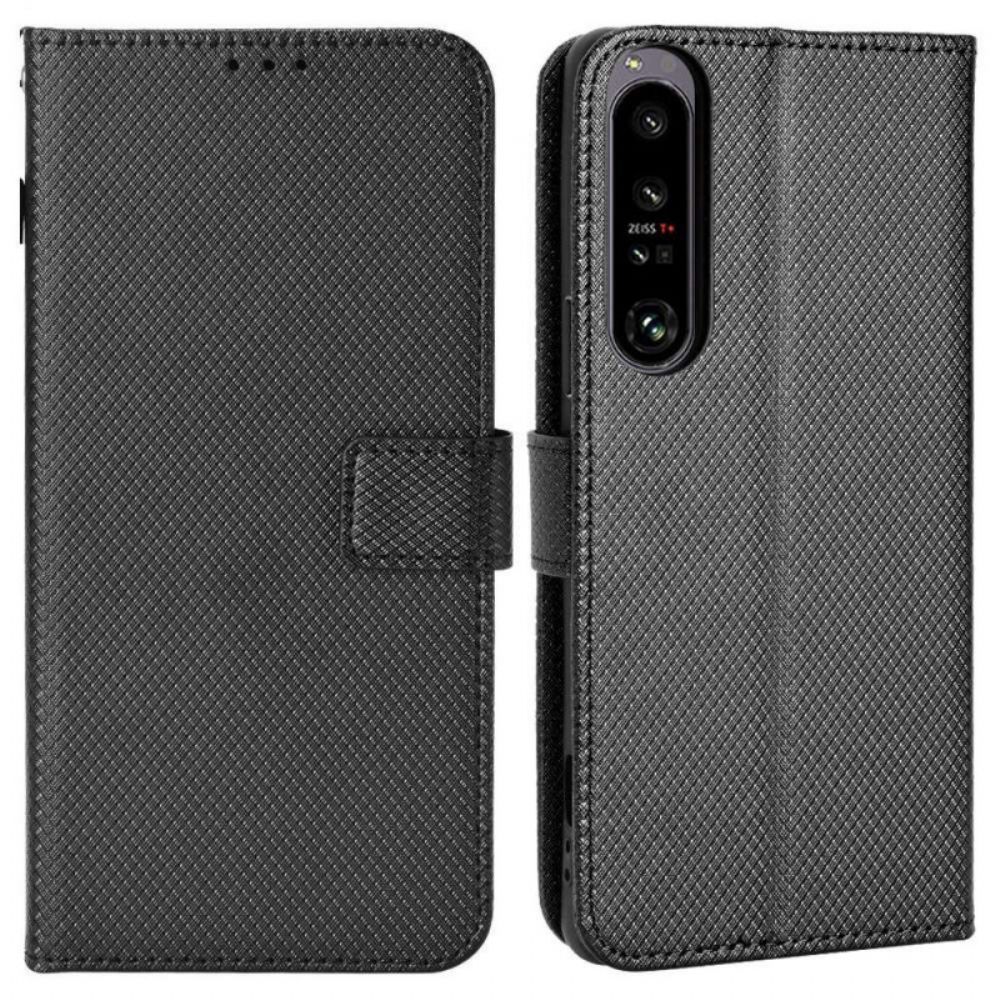Leren Hoesje voor Sony Xperia 1 IV Stijlvol Met Riem