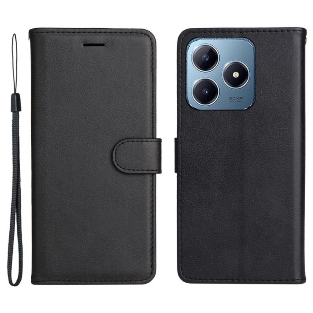 Folio-hoesje Realme C61 Effen Imitatieleer