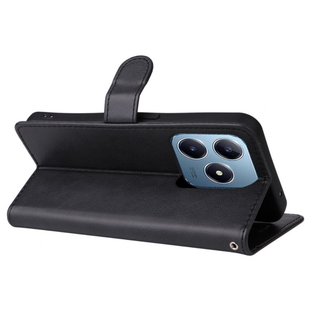 Folio-hoesje Realme C61 Effen Imitatieleer