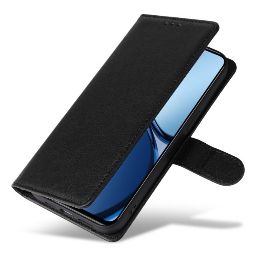 Folio-hoesje Realme C61 Effen Kunstleer