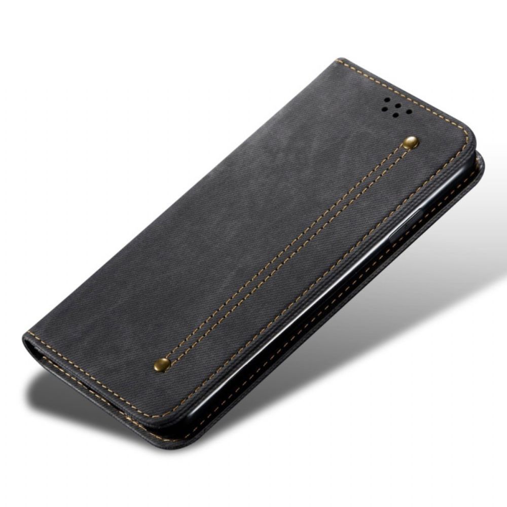 Folio-hoesje Realme C61 Telefoonhoesje Denimstof