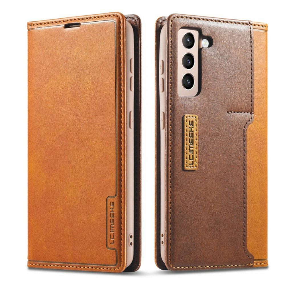 Bescherming Hoesje voor Samsung Galaxy S21 FE Folio-hoesje Lc-001-serie Lc.imeeke