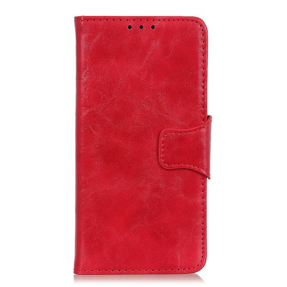 Flip Case voor Samsung Galaxy S21 FE Gespleten Lederen Omkeerbare Sluiting