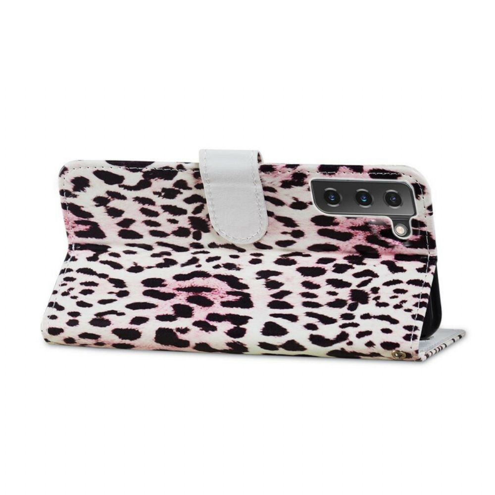 Flip Case voor Samsung Galaxy S21 FE Luipaardafdruk