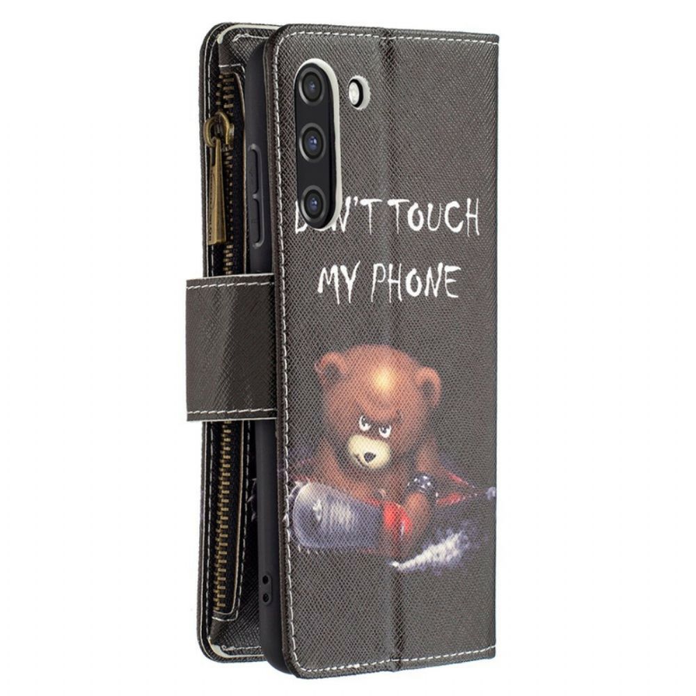 Folio-hoesje voor Samsung Galaxy S21 FE Beerzak Met Rits