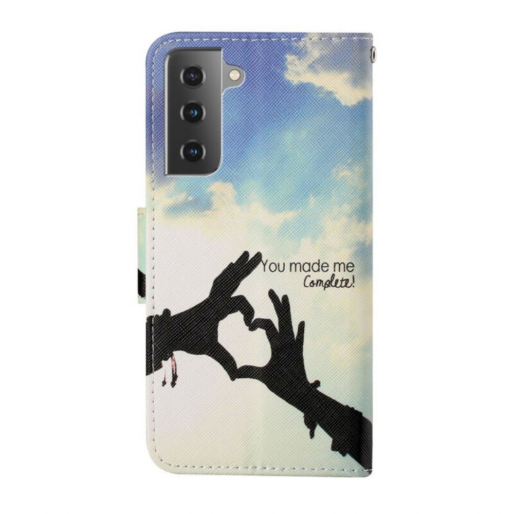 Folio-hoesje voor Samsung Galaxy S21 FE Compleet Met Draagkoord