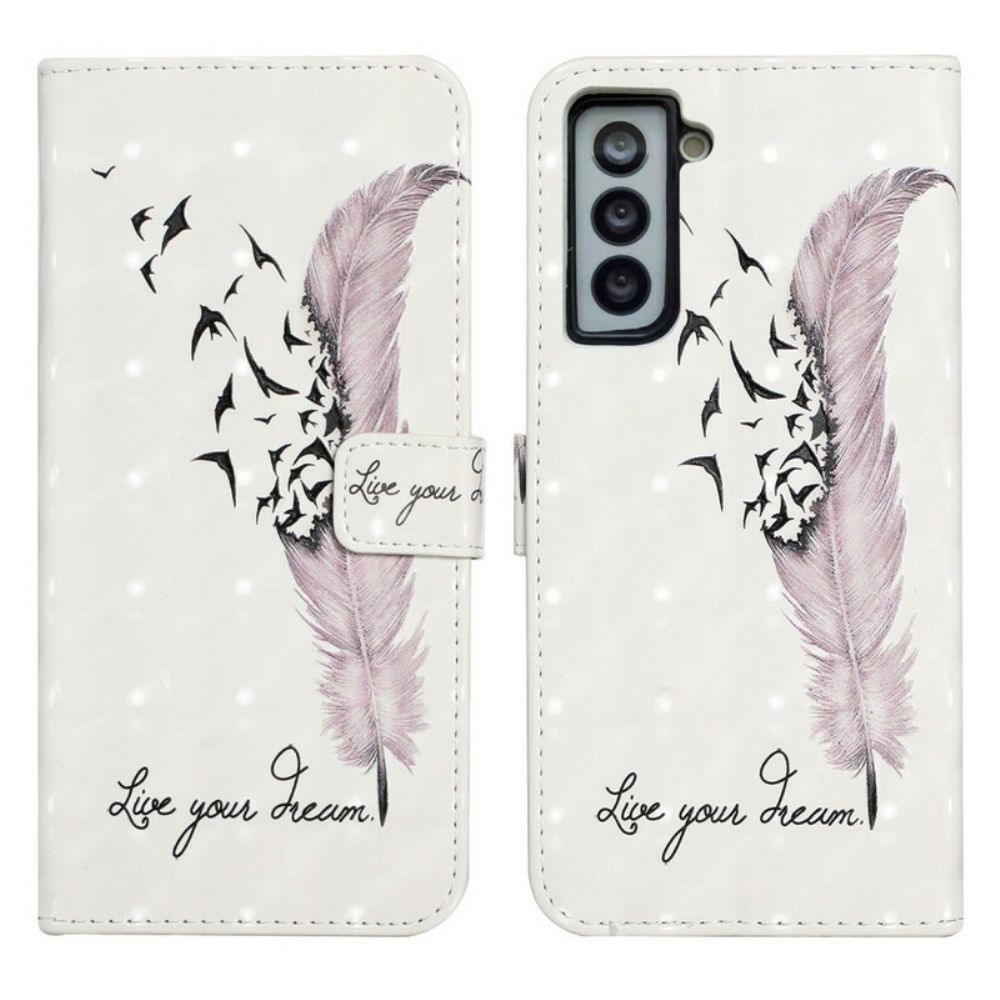 Folio-hoesje voor Samsung Galaxy S21 FE Leef Je Droom