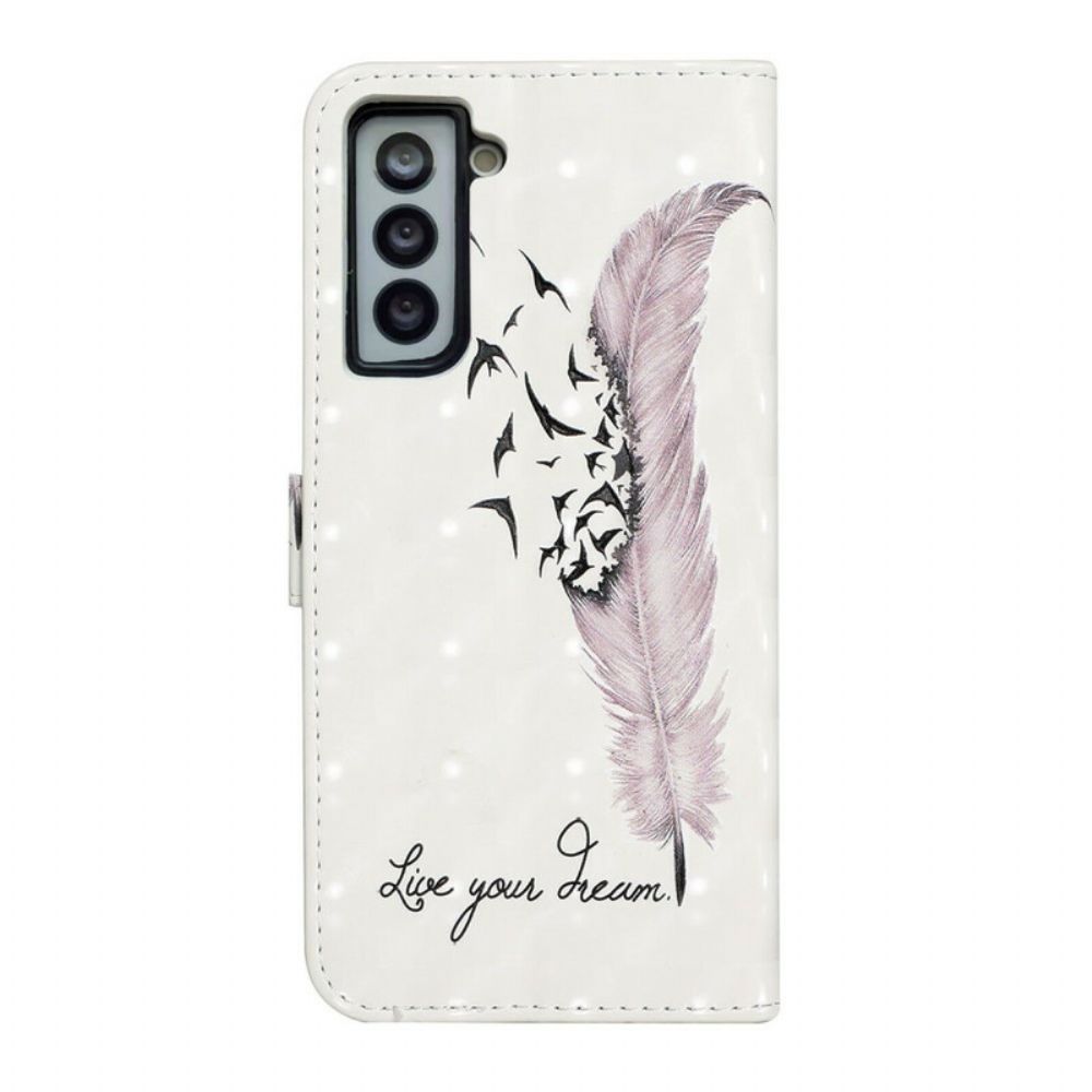 Folio-hoesje voor Samsung Galaxy S21 FE Leef Je Droom