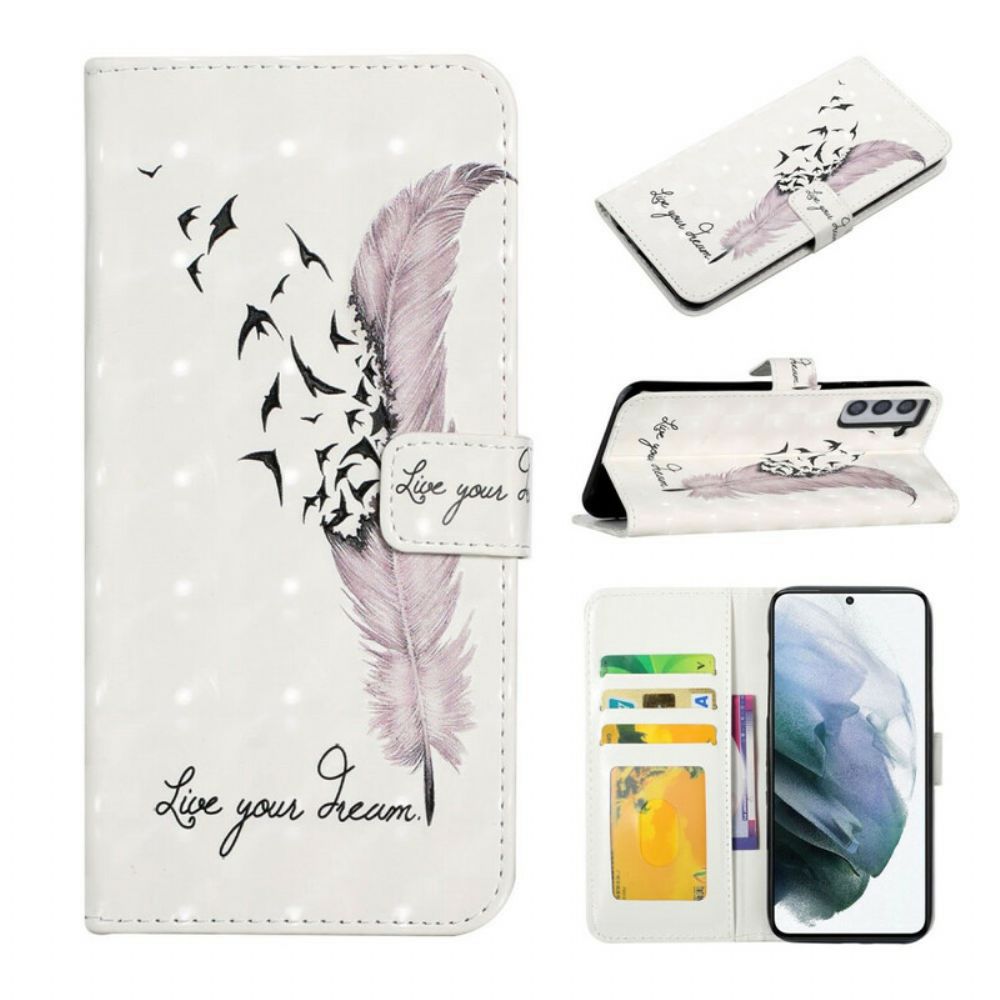 Folio-hoesje voor Samsung Galaxy S21 FE Leef Je Droom