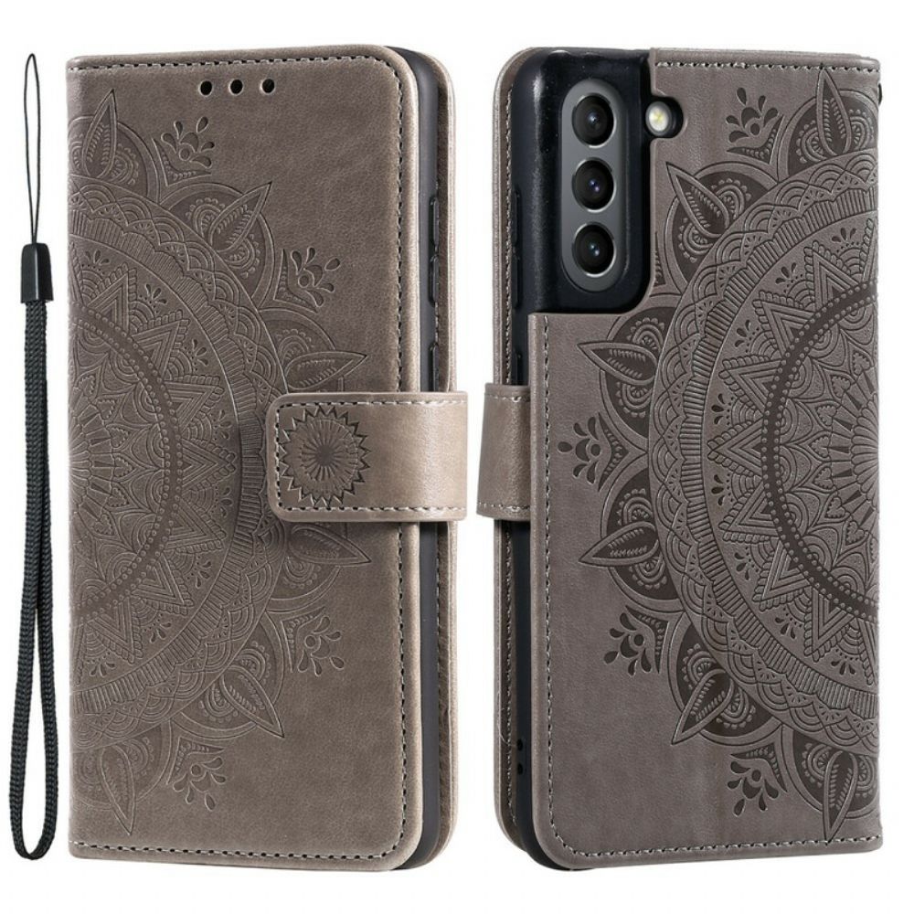 Folio-hoesje voor Samsung Galaxy S21 FE Zonnemandala