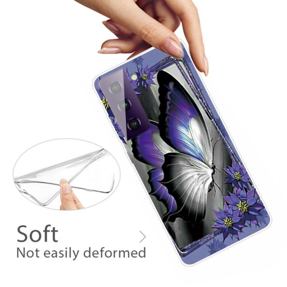 Hoesje voor Samsung Galaxy S21 FE Vlinders Vlinders