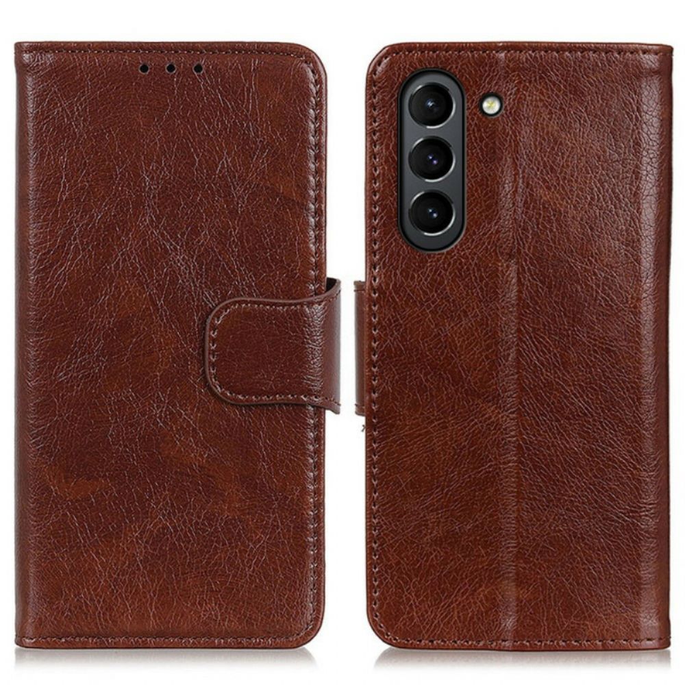Leren Hoesje voor Samsung Galaxy S21 FE Gesplitst Nappaleer
