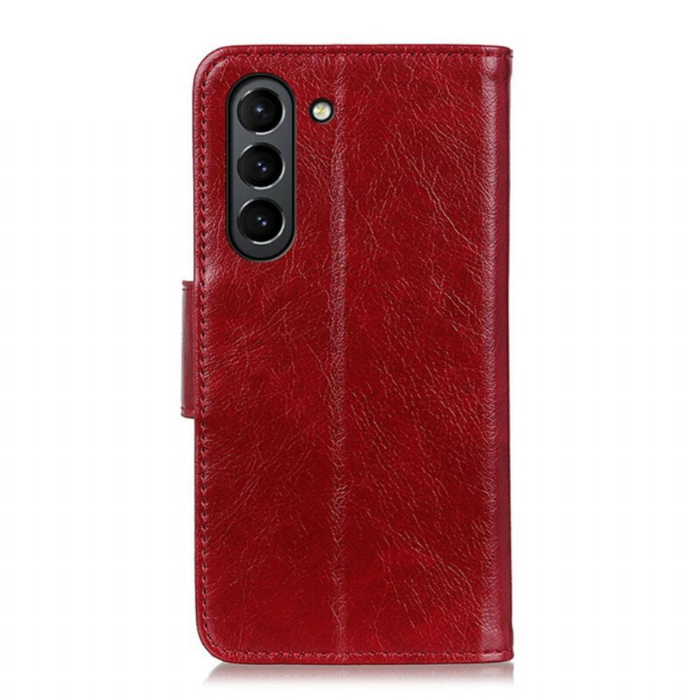 Leren Hoesje voor Samsung Galaxy S21 FE Gesplitst Nappaleer