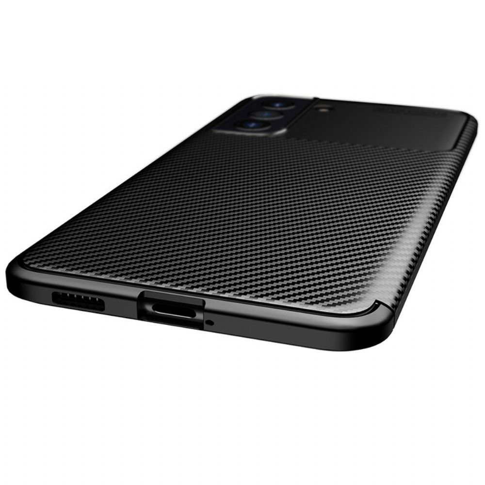 Telefoonhoesje voor Samsung Galaxy S21 FE Koolstofvezeltextuur Flexibel