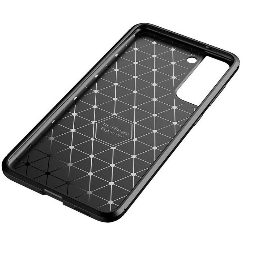 Telefoonhoesje voor Samsung Galaxy S21 FE Koolstofvezeltextuur Flexibel