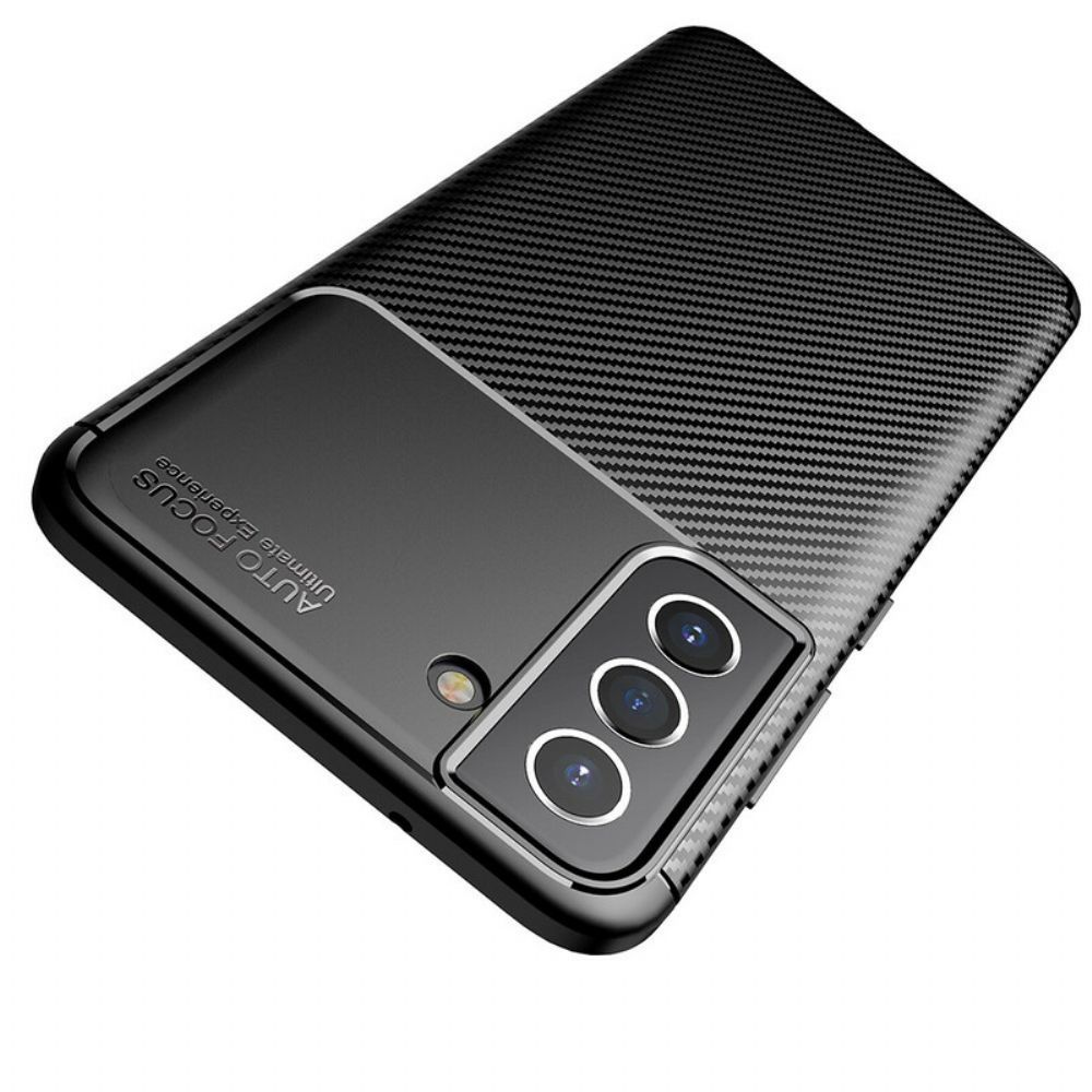 Telefoonhoesje voor Samsung Galaxy S21 FE Koolstofvezeltextuur Flexibel