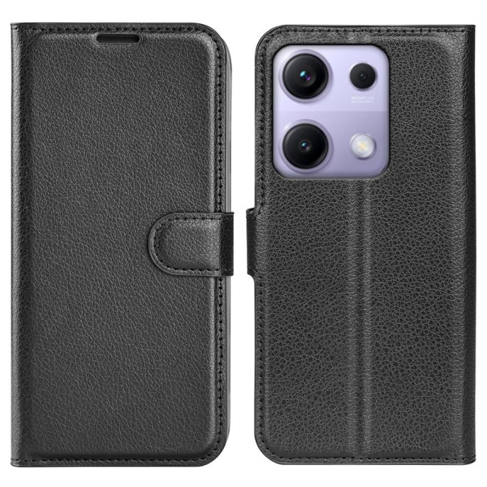 Bescherming Hoesje Xiaomi Redmi Note 14s Klassiek Lychee Kunstleer