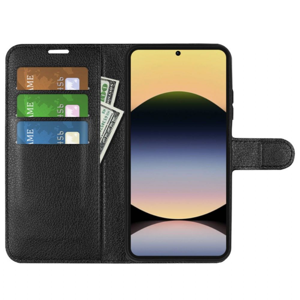 Bescherming Hoesje Xiaomi Redmi Note 14s Klassiek Lychee Kunstleer