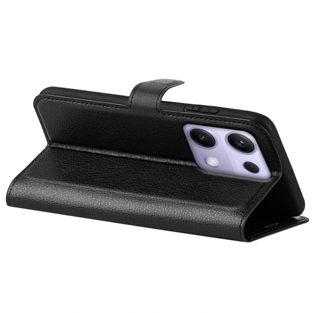 Bescherming Hoesje Xiaomi Redmi Note 14s Klassiek Lychee Kunstleer