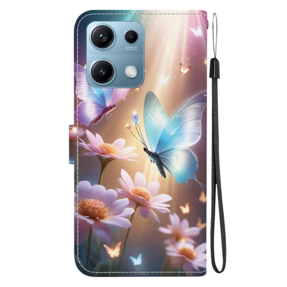 Flip Case Leren Xiaomi Redmi Note 14s Vlinders In Het Licht