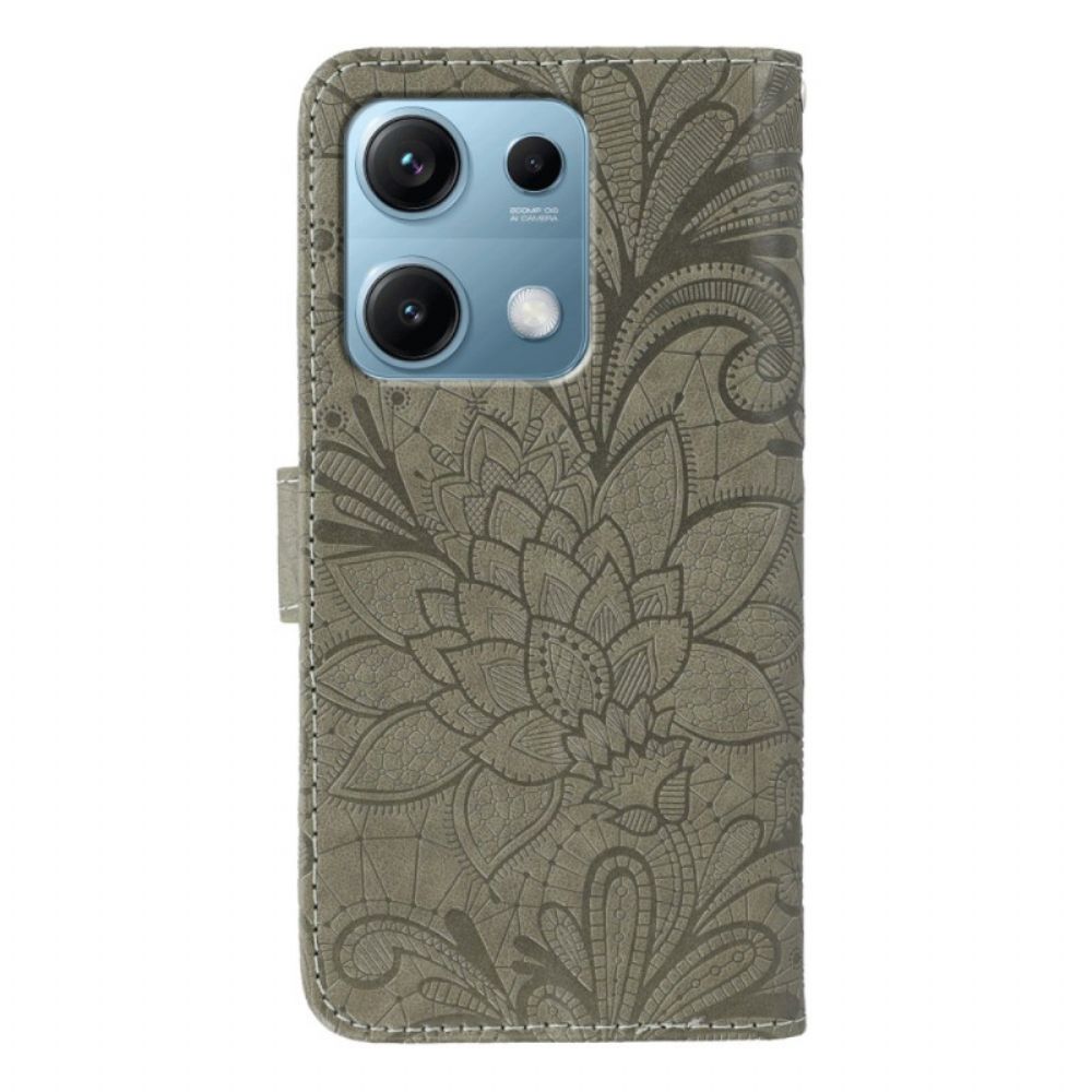 Folio-hoesje Xiaomi Redmi Note 14s Bloemenkant