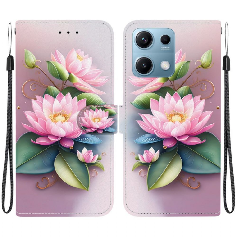 Folio-hoesje Xiaomi Redmi Note 14s Telefoonhoesje Waterlelies