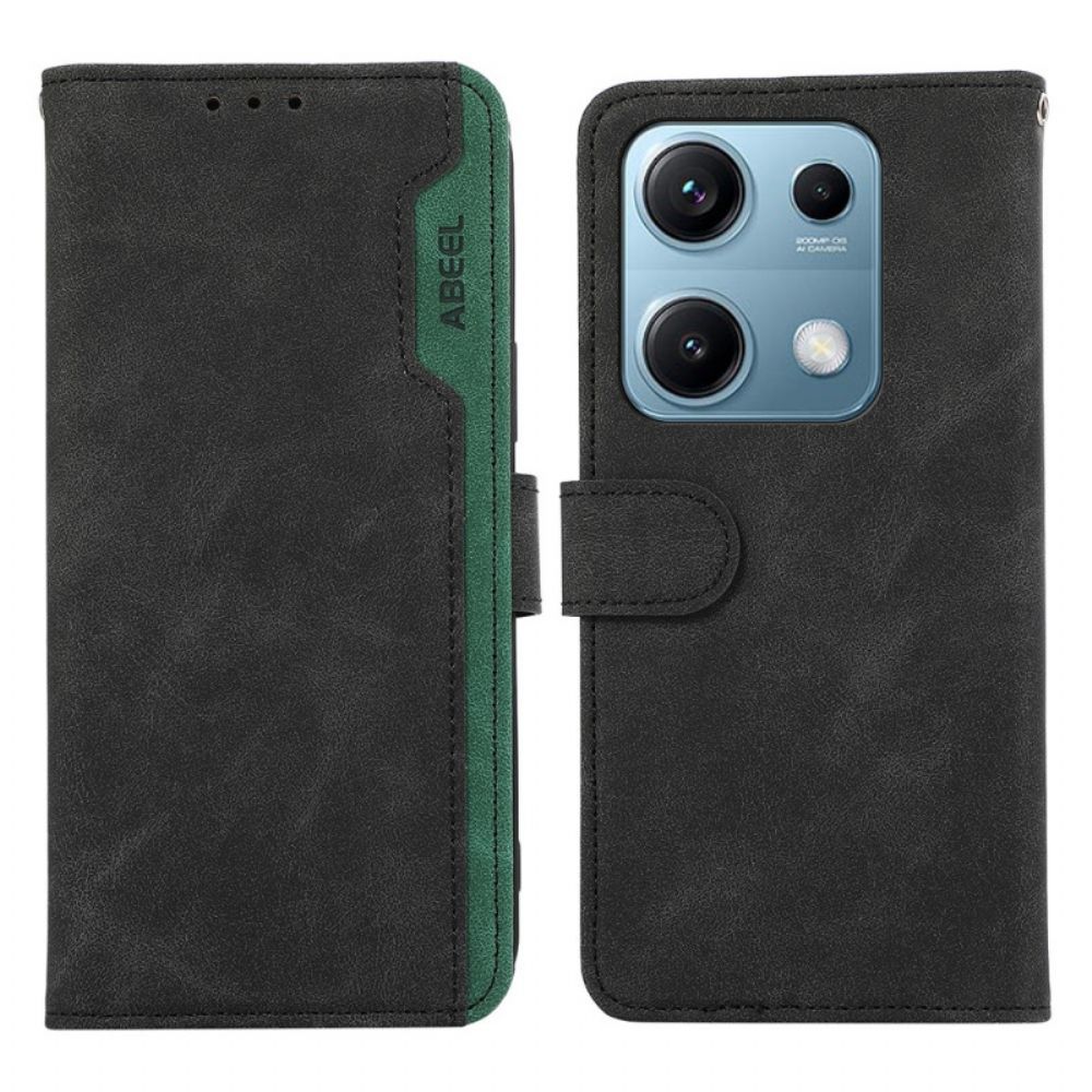 Leren Hoesje Voor Xiaomi Redmi Note 14s Abeel Tweekleurig
