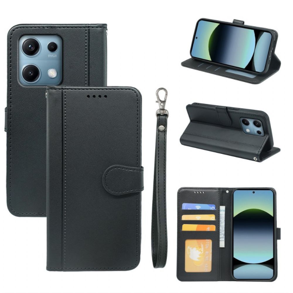 Leren Hoesje Voor Xiaomi Redmi Note 14s Bandafwerking