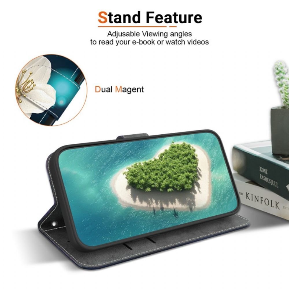 Leren Hoesje Voor Xiaomi Redmi Note 14s Magnolia-design