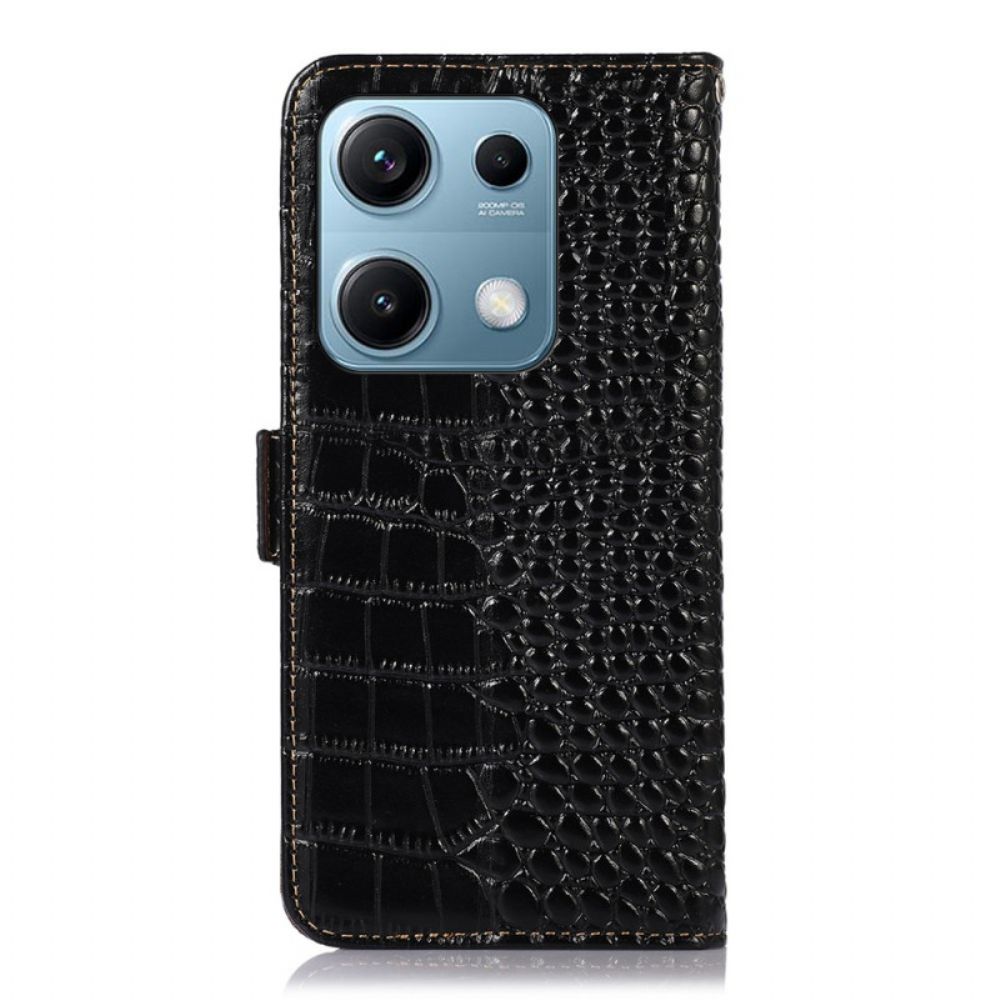 Leren Hoesje Xiaomi Redmi Note 14s Leer Met Krokodillenprint