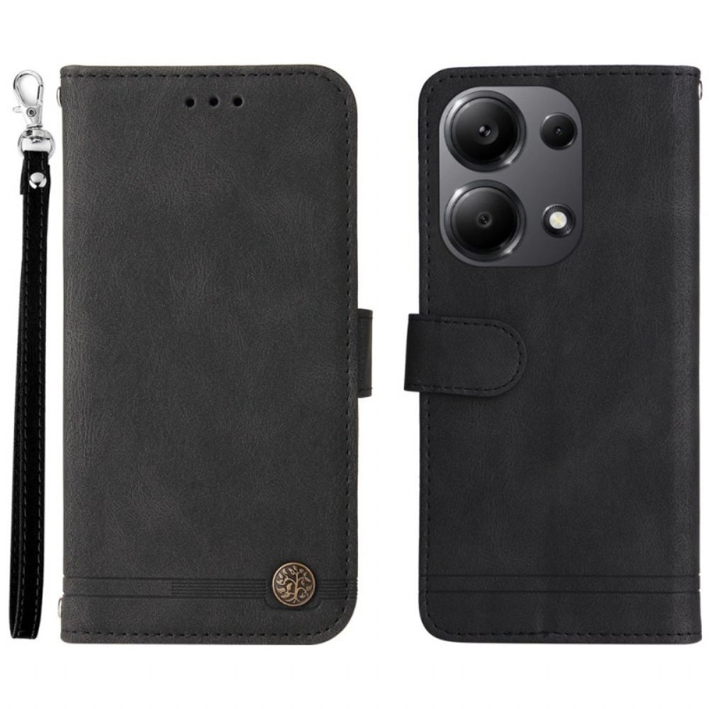 Leren Hoesje Xiaomi Redmi Note 14s Retro Design Bescherming Hoesje