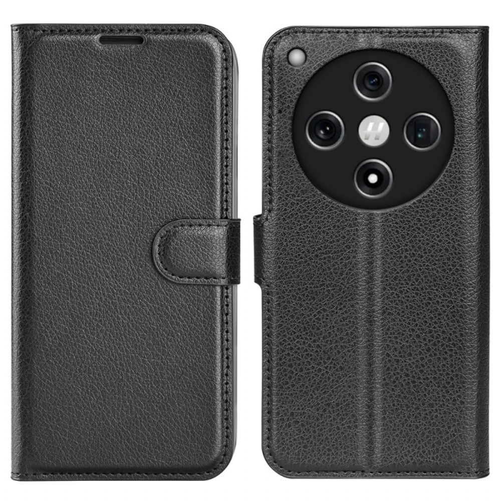 Bescherming Hoesje Oppo Find X8 Klassiek Lycheekleurig Leer