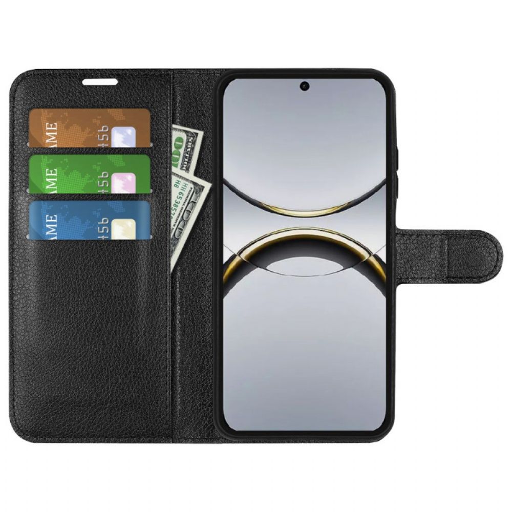 Bescherming Hoesje Oppo Find X8 Klassiek Lycheekleurig Leer