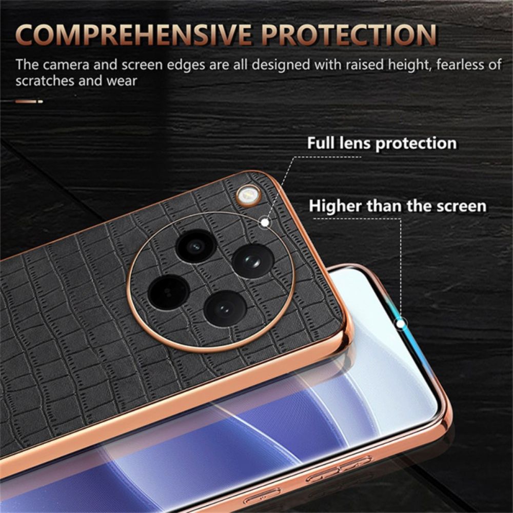 Cover Hoesje Oppo Find X8 Telefoonhoesje Azns Krokodillenstijl