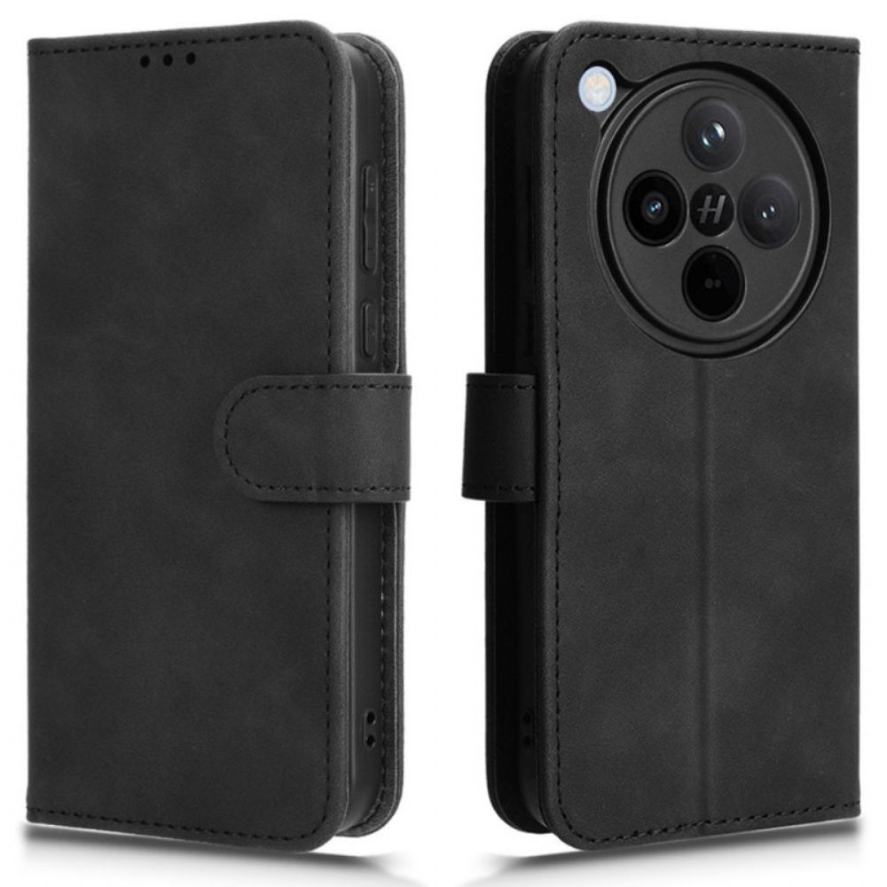 Flip Case Leren Oppo Find X8 Suède-effect