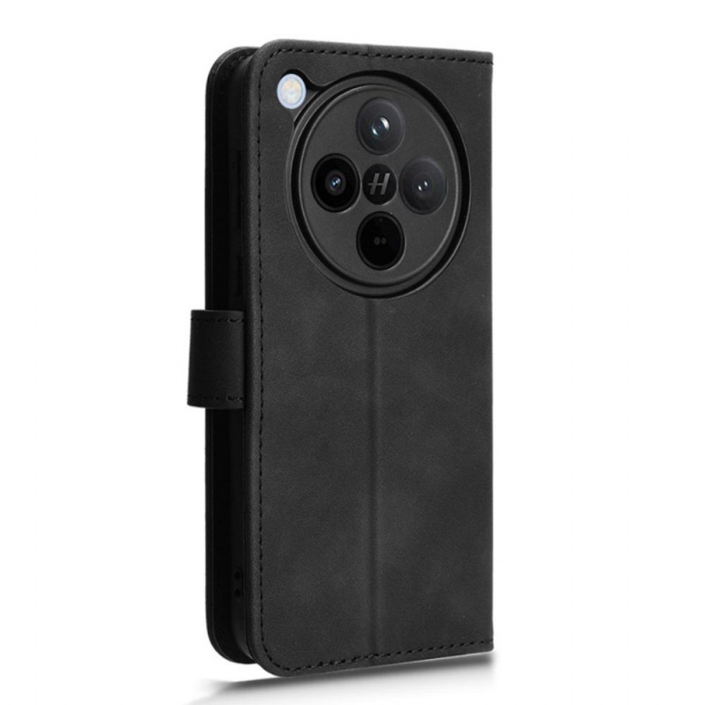 Flip Case Leren Oppo Find X8 Suède-effect