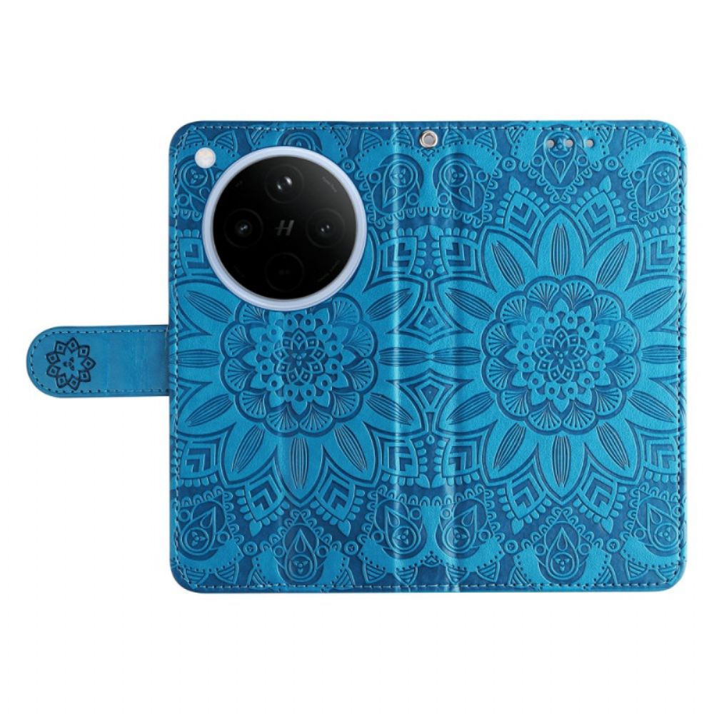 Flip Case Leren Oppo Find X8 Zonnebloempatroon