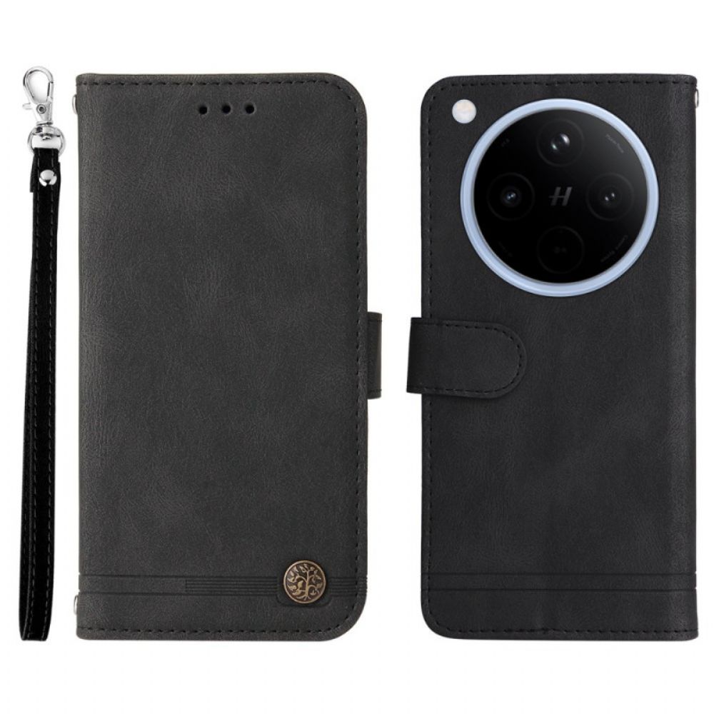 Folio-hoesje Oppo Find X8 Klassiek Vintage Bandje