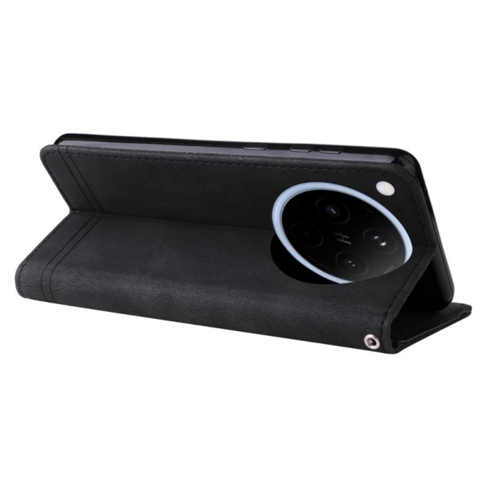 Folio-hoesje Oppo Find X8 Klassiek Vintage Bandje