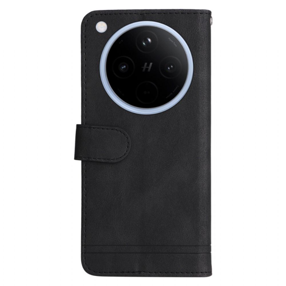 Folio-hoesje Oppo Find X8 Klassiek Vintage Bandje