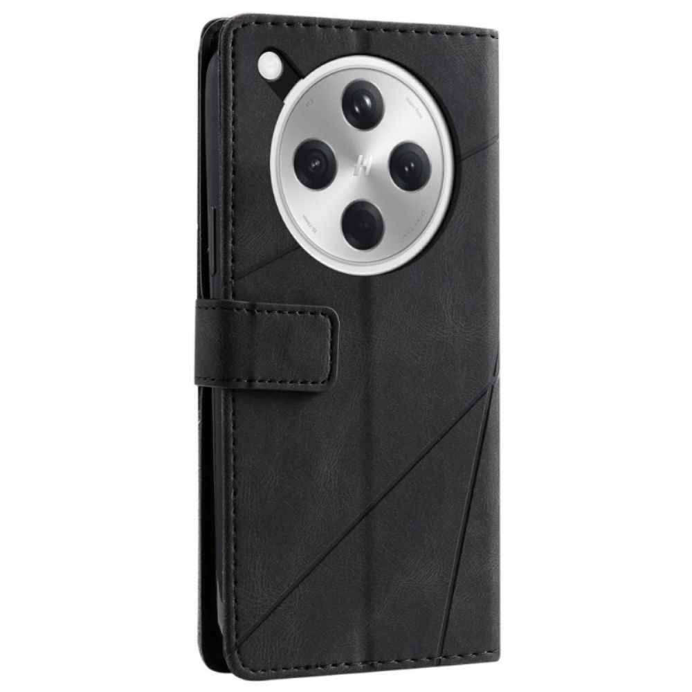 Folio-hoesje Oppo Find X8 Telefoonhoesje Tweekleurig Gestreept Patroon