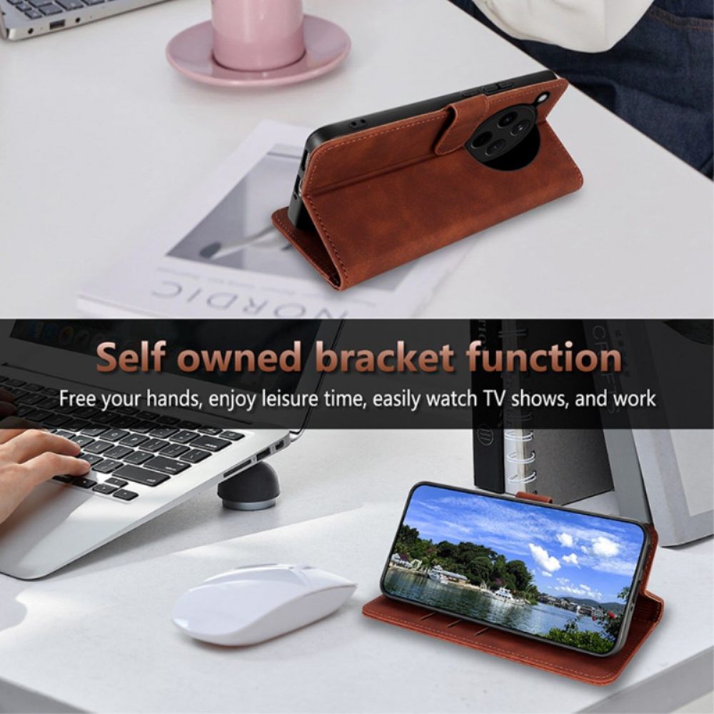 Leren Hoesje Oppo Find X8 Effen Imitatieleer Azns