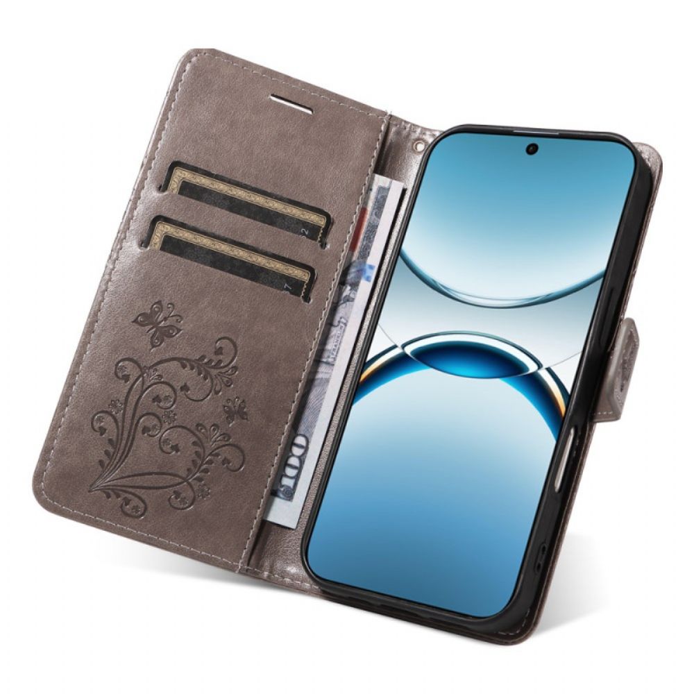 Leren Hoesje Oppo Find X8 Reuzenvlinders Bescherming Hoesje