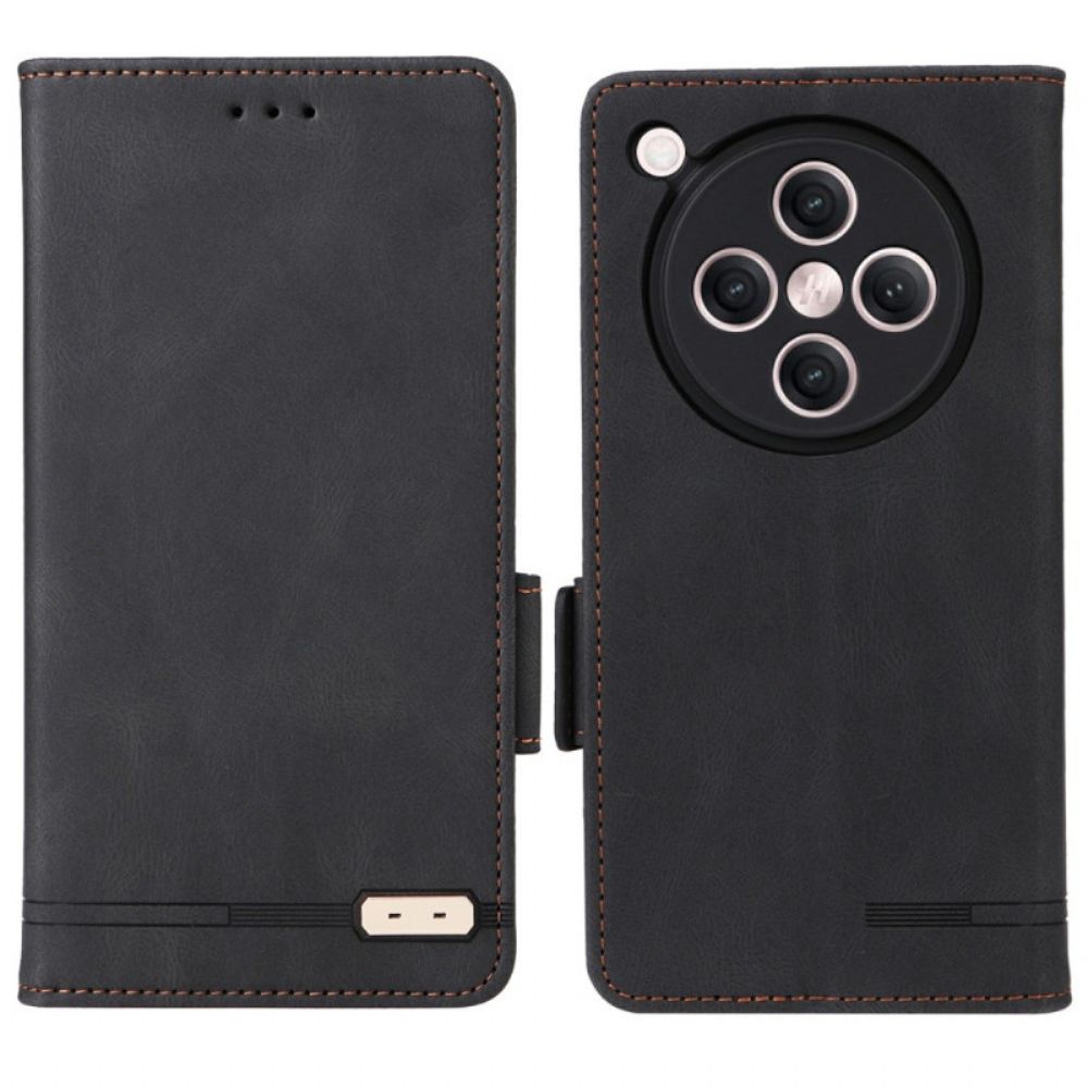 Leren Hoesje Oppo Find X8 Vintage Suède-effect