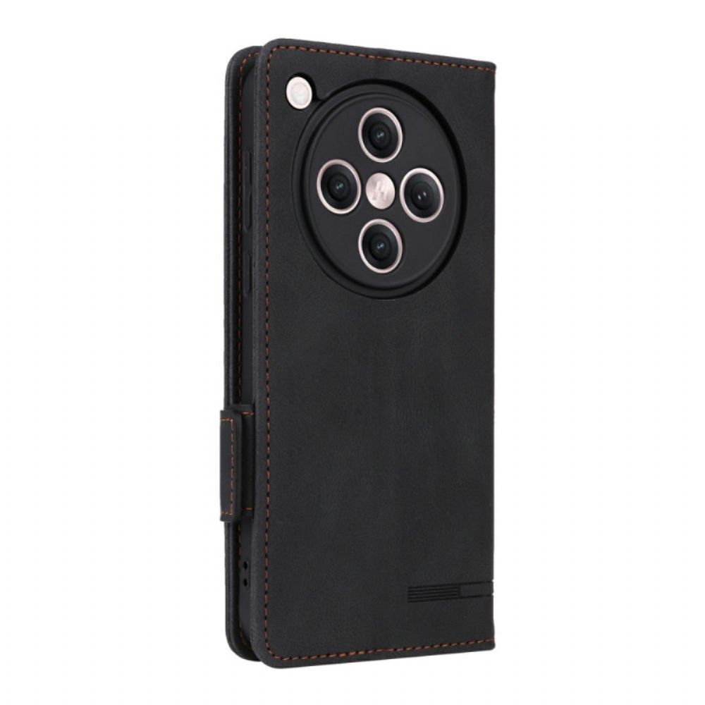 Leren Hoesje Oppo Find X8 Vintage Suède-effect