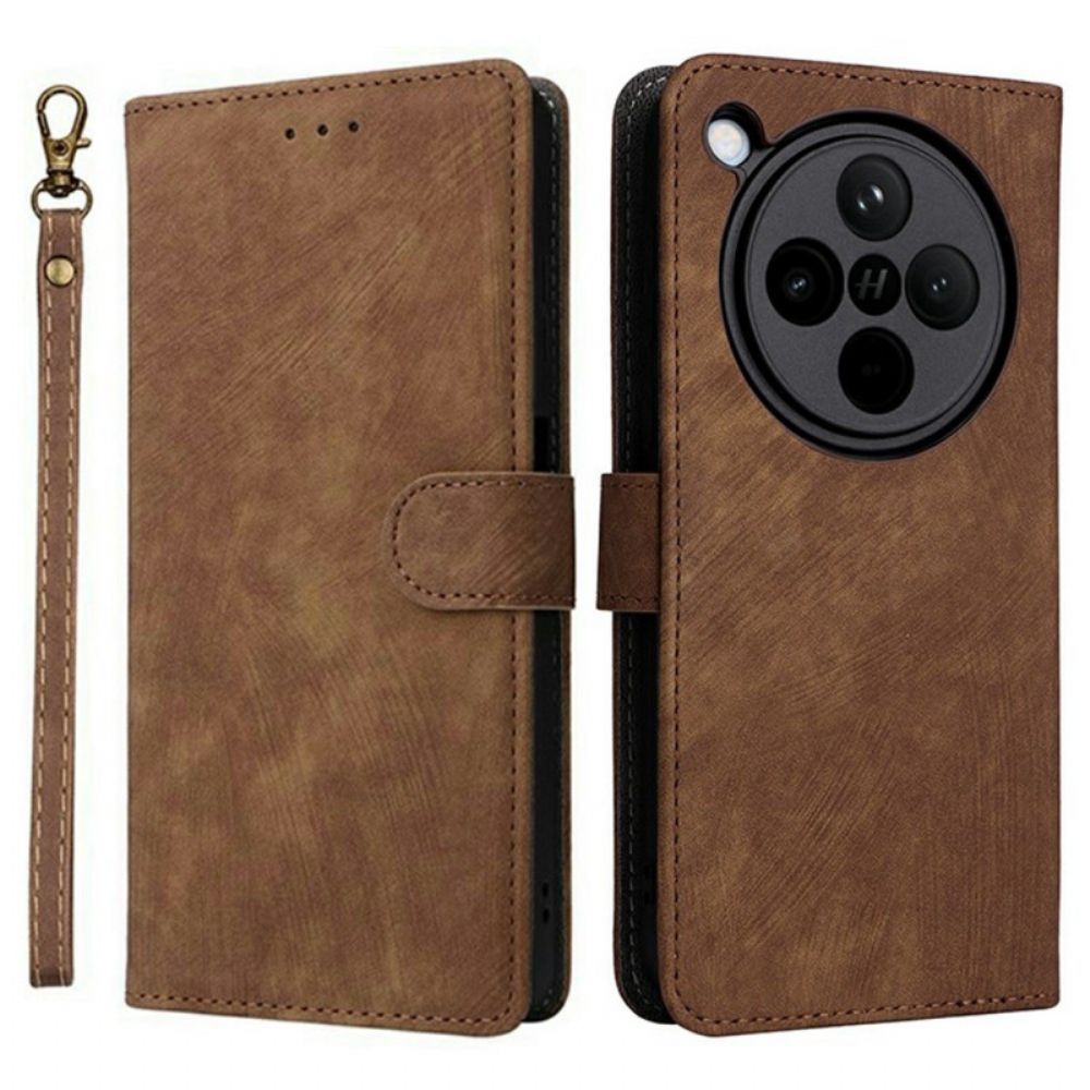 Leren Hoesje Voor Oppo Find X8 Suède-effect Rfid-bescherming